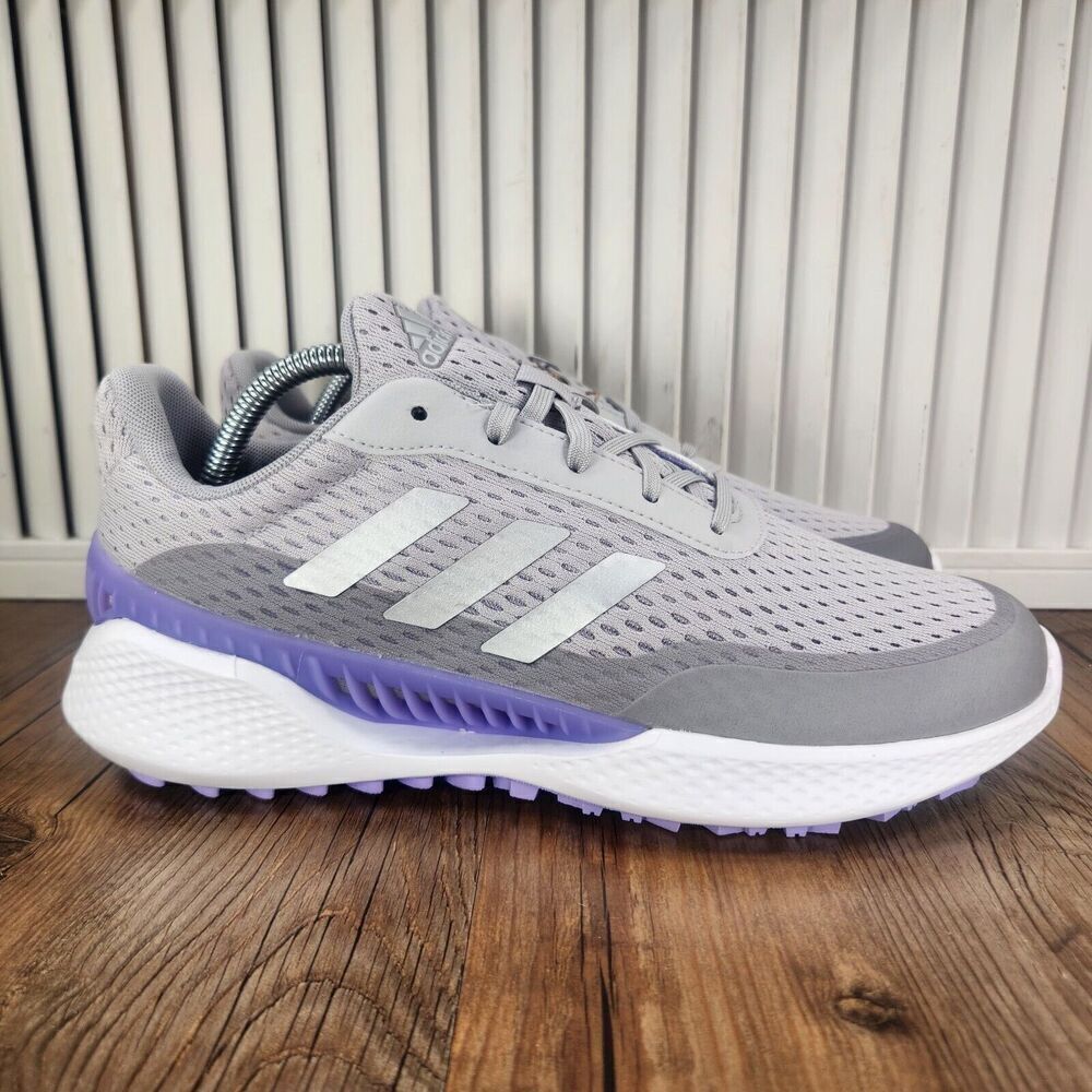 Adidas Summervent Golf Shoes GV9749 Womens 10 Gray Purple Spikeless Athletic NEW